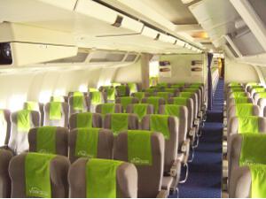 Viva Macau Boeing 767 coach class cabin