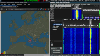 Tiling a web browser and CubicSDR window.