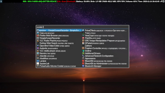The Catbird Linux Desktop and Rofi menu.