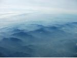 Chinese mountains with valley fog