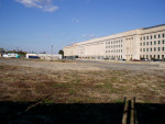 Walking by  the Pentagon 9/11 memorial construction