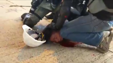 Hong Kong police, infiltrating and beating protesters 8/2019