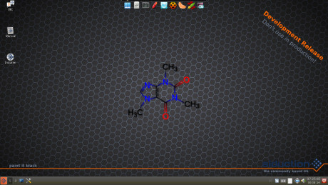 The desktop of Siduction LXQT.