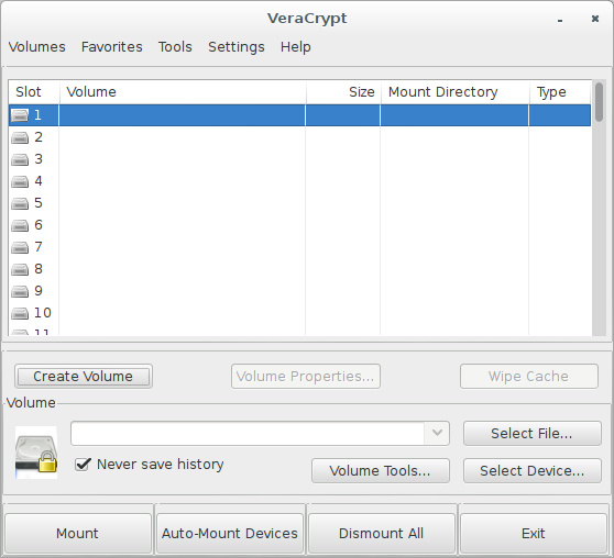 Veracrypt for Linux USB flashdrives