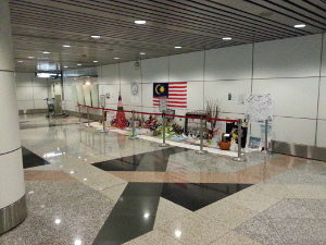 Shrine to MH17 and MH370 dead