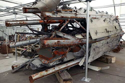 Fragments of the antenna from One World Trade Center