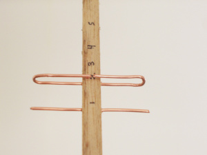 Two yagi wifi antenna elements mounted